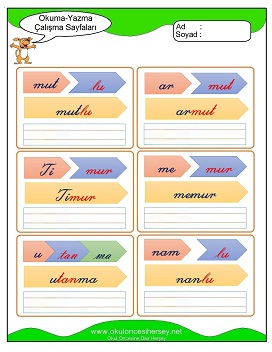 u sesi Grubu Çalışma Sayfaları